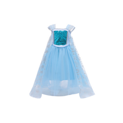 Elsa Gift Set with Accessories: Frozen Dress, Birthday Dress, and Costume for Your Little Ice Queen Dress Only