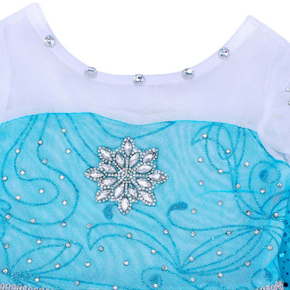 Elsa Ice Queen Gift Set: Frozen-Inspired Blue Birthday Dress & Costume.