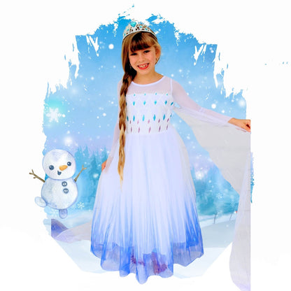 elsa white dress frozen 2 for kids and toddlers