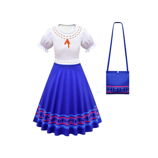 Encanto Luisa Dress and Bag - Disney Inspired Costume Dress-up Set, Encanto Inspired Dress