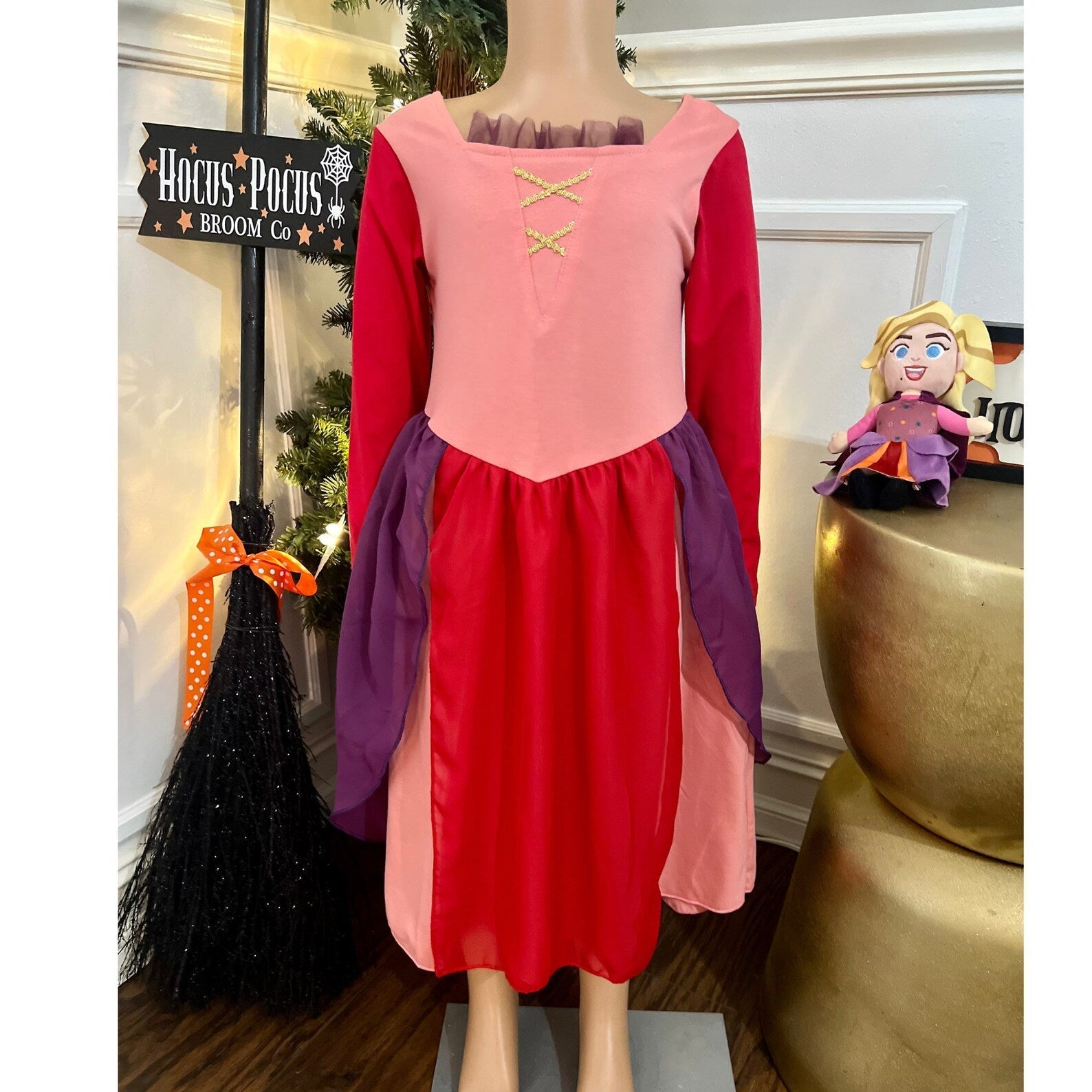 Experience Magic with the Spectacular Sarah Hocus Pocus Witch Dress for Girls