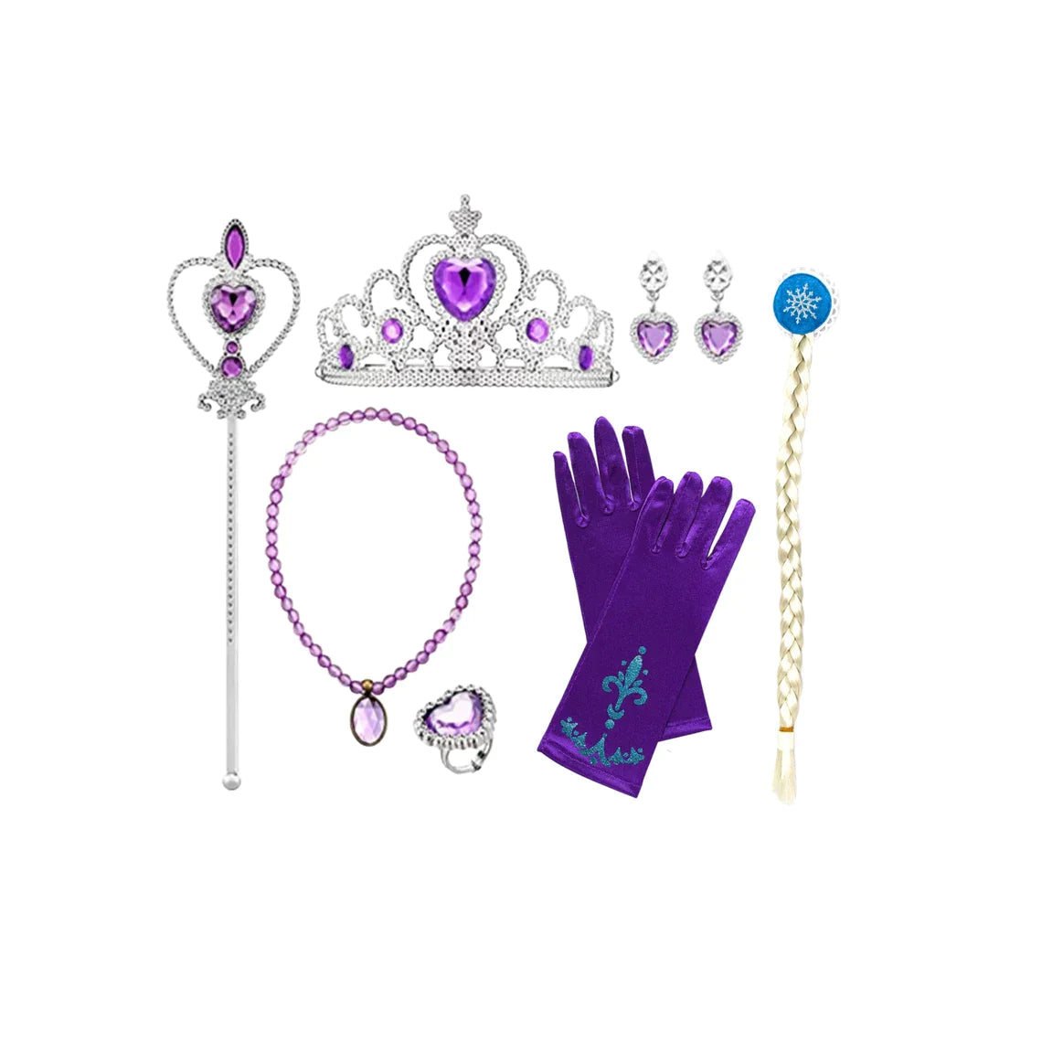 Exquisite Elsa purple dress, Frozen 2 birthday dress + Accessories