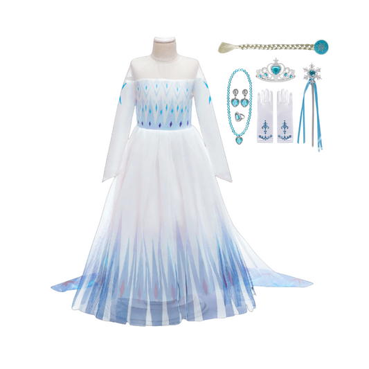 Frozen 2 Elsa Costume: The Perfect Elsa Dress for Birthdays and Halloween LS Dress + Accessories