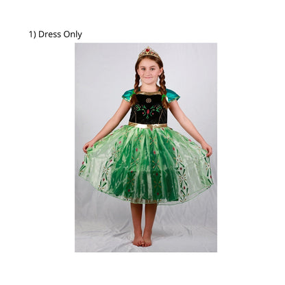 Frozen princess Anna coronation dress, Queen costume plus Accessories Set Dress Only