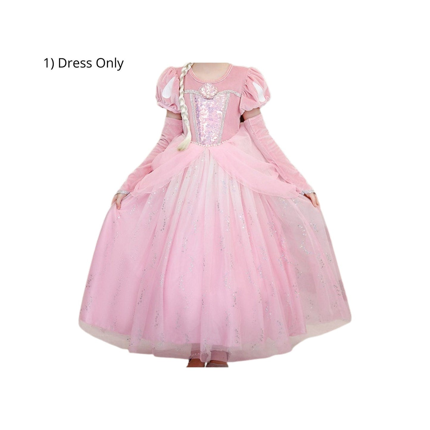 Little Mermaid - Pink Ariel Birthday Dress plus Accessories, a Disney-Inspired design Dress Only