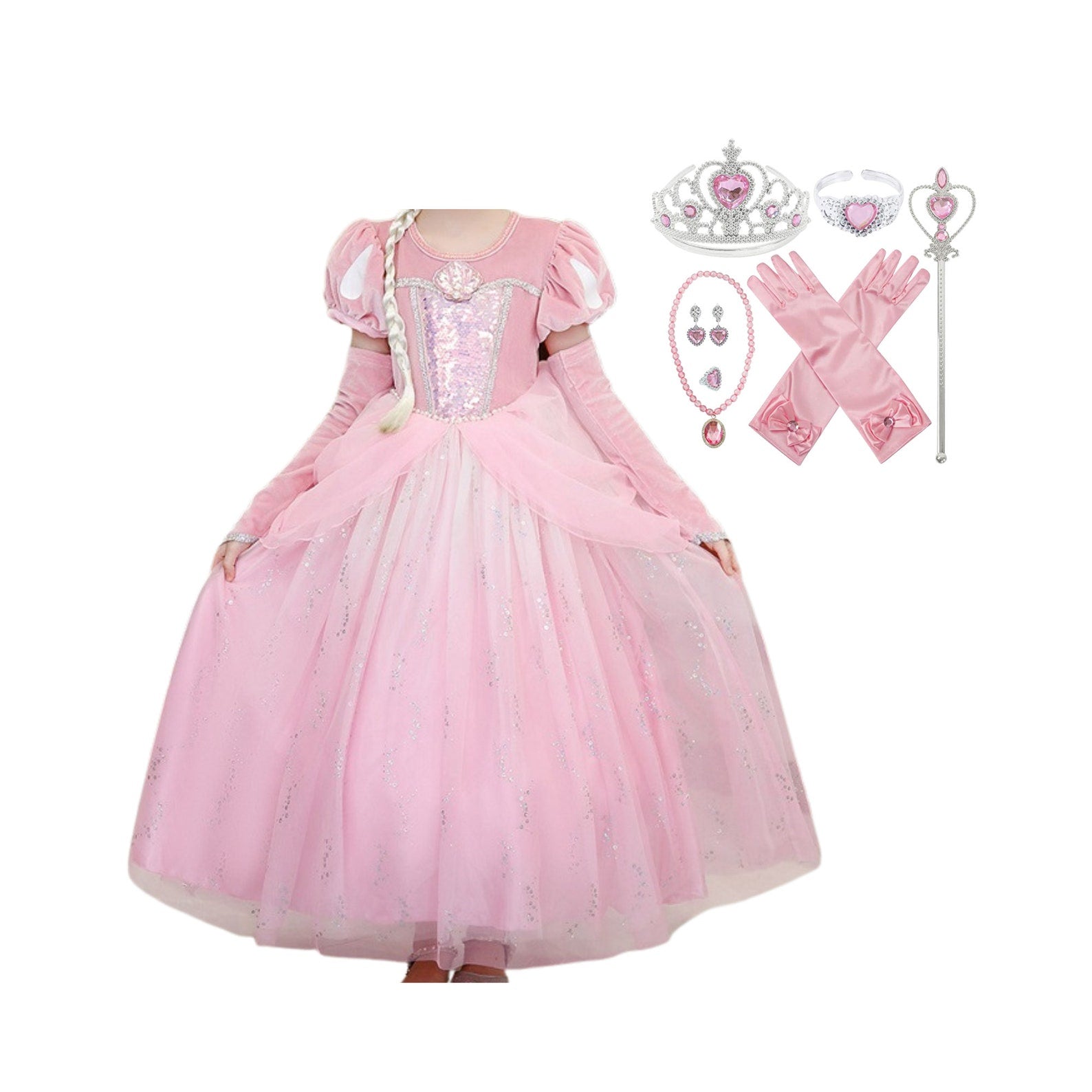 Little Mermaid - Pink Ariel Birthday Dress plus Accessories, a Disney-Inspired design