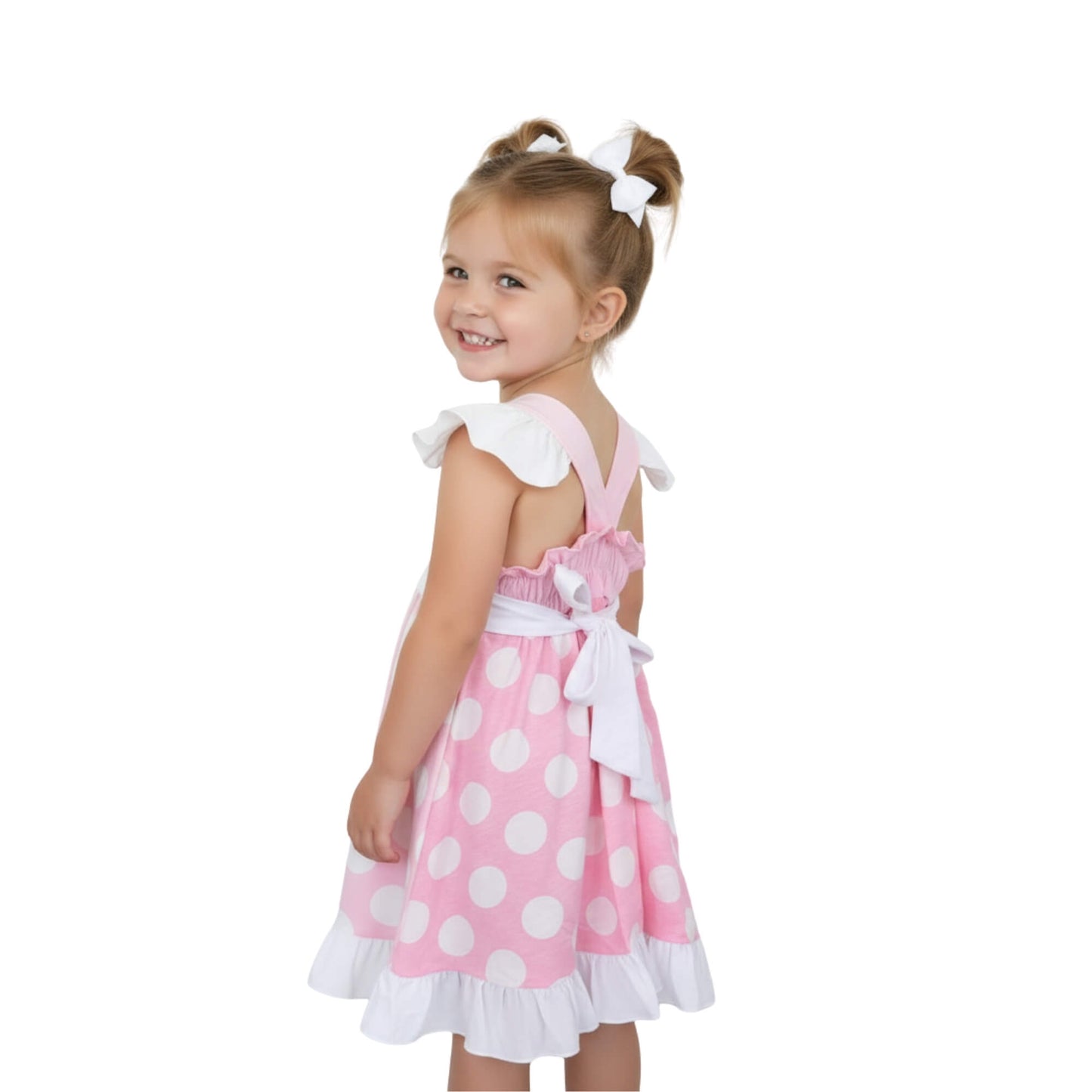 Minnie Mouse Pink Dress for Kids Casual Cosplay