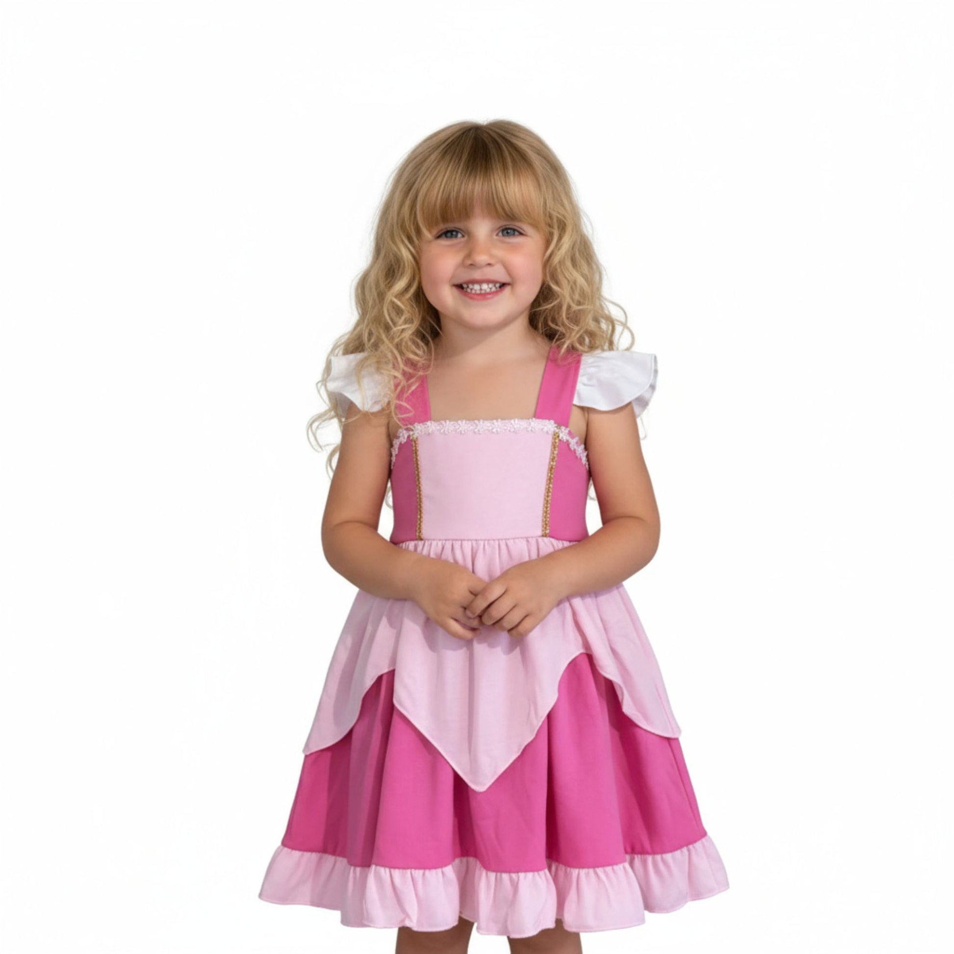 Aurora Pink Sleeping Beauty Disney Bounding Dress for Girls Princess Twirl Aurora Pink Sleeping Beauty Disney Bounding Dress for Girls Princess Twirl