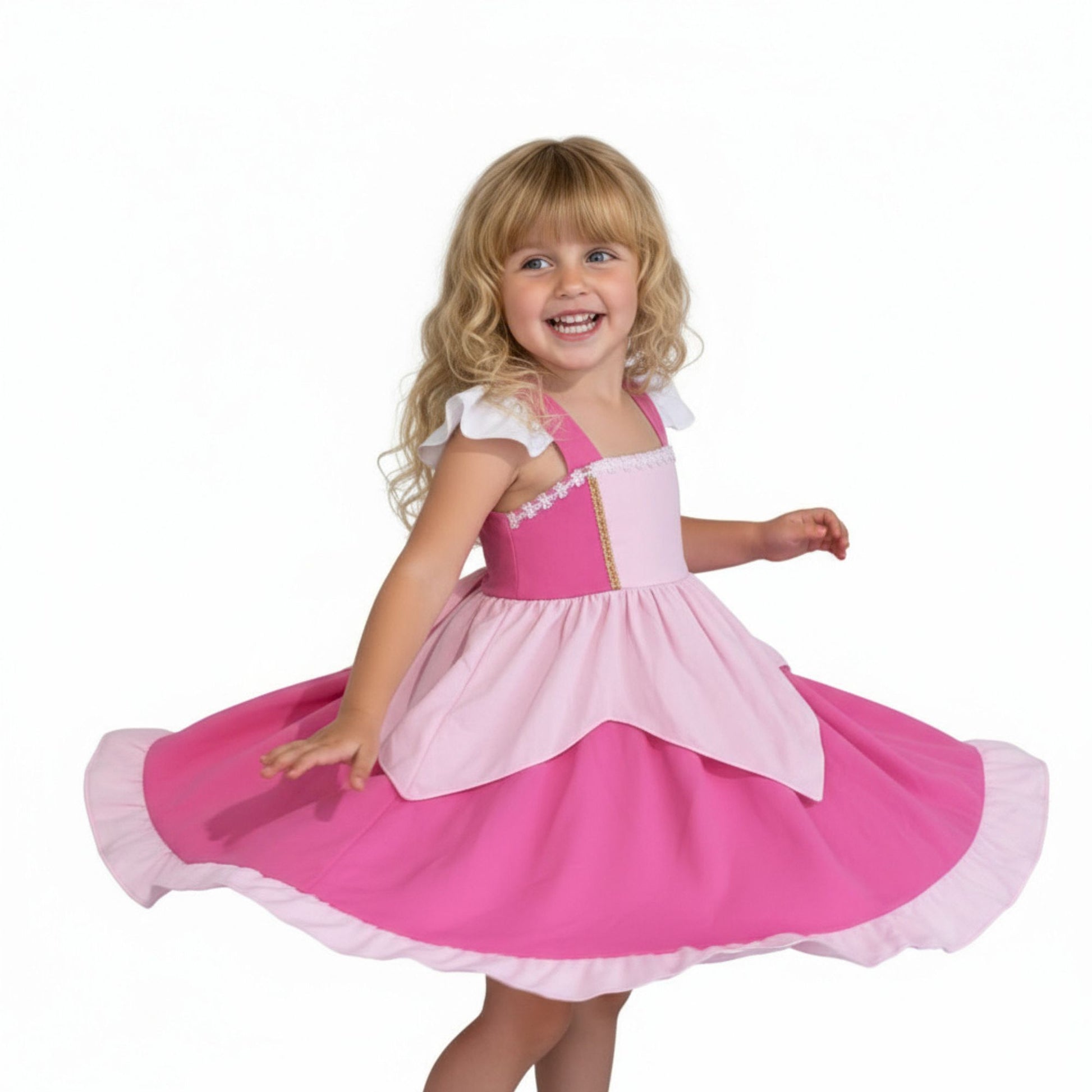 Aurora Pink Sleeping Beauty Disney Bounding Dress for Girls – Princess Twirl Aurora Pink Sleeping Beauty Disney Bounding Dress for Girls – Princess Twirl