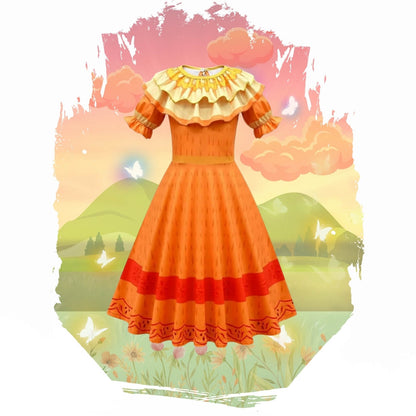 orange pepa dress for kids