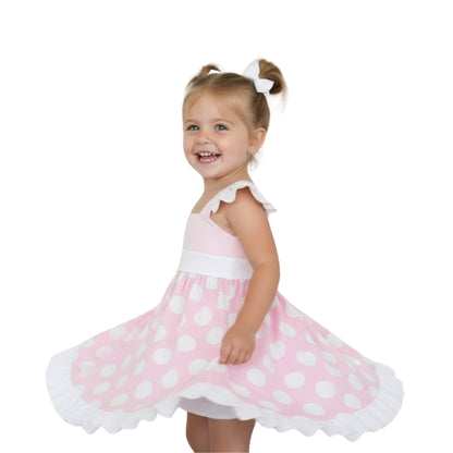 Minnie Mouse Pink Dress for Kids Casual Cosplay