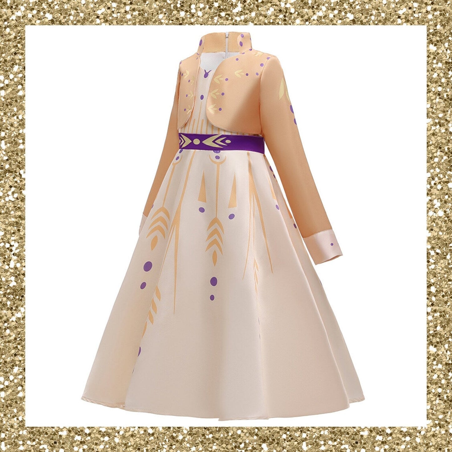 Princess Anna’s Frozen 2 Coronation dress for girls and cosplay Halloween queen costume