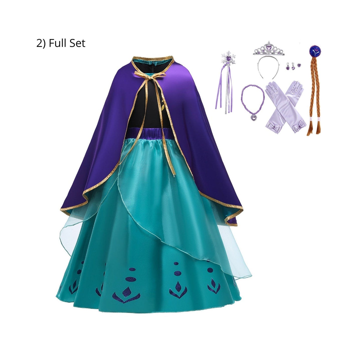 Princess Anna’s Frozen 2 queen dress with accessories Full Set