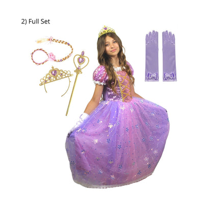 Princess Gift Ideas Tangled and Rapunzel Birthday Dresses Full Set