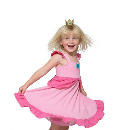 Princess Peach Dress for Girls