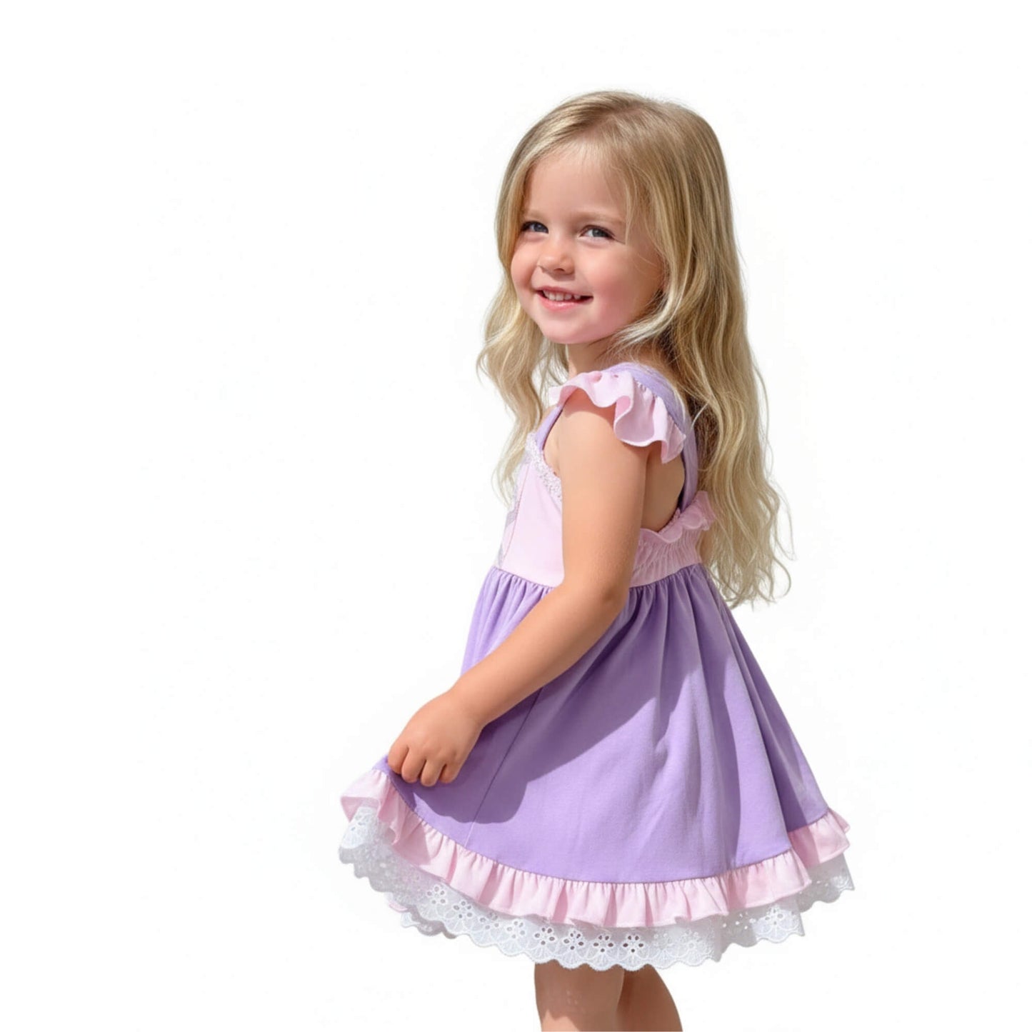 Rapunzel Purple and Pink Dress for Kids Everyday Casual Costume