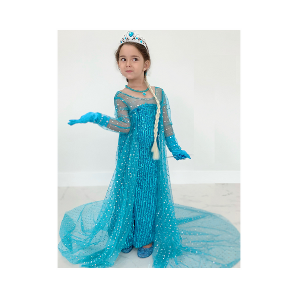 Shimmering Ice Queen: Elsa Costume and Dress for a Magical Experience Dress Only