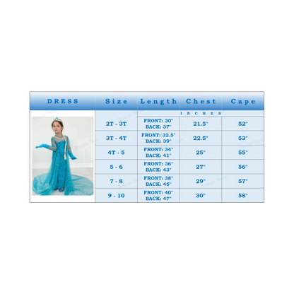 Shimmering Ice Queen: Elsa Costume and Dress for a Magical Experience