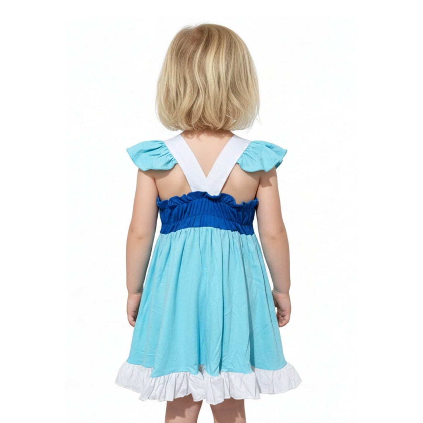 Elsa Princess Dress for Girls Sleeveless Icy with Detachable Cape