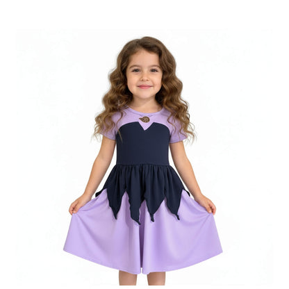 Ursula Girls Purple Costume Everyday Dress