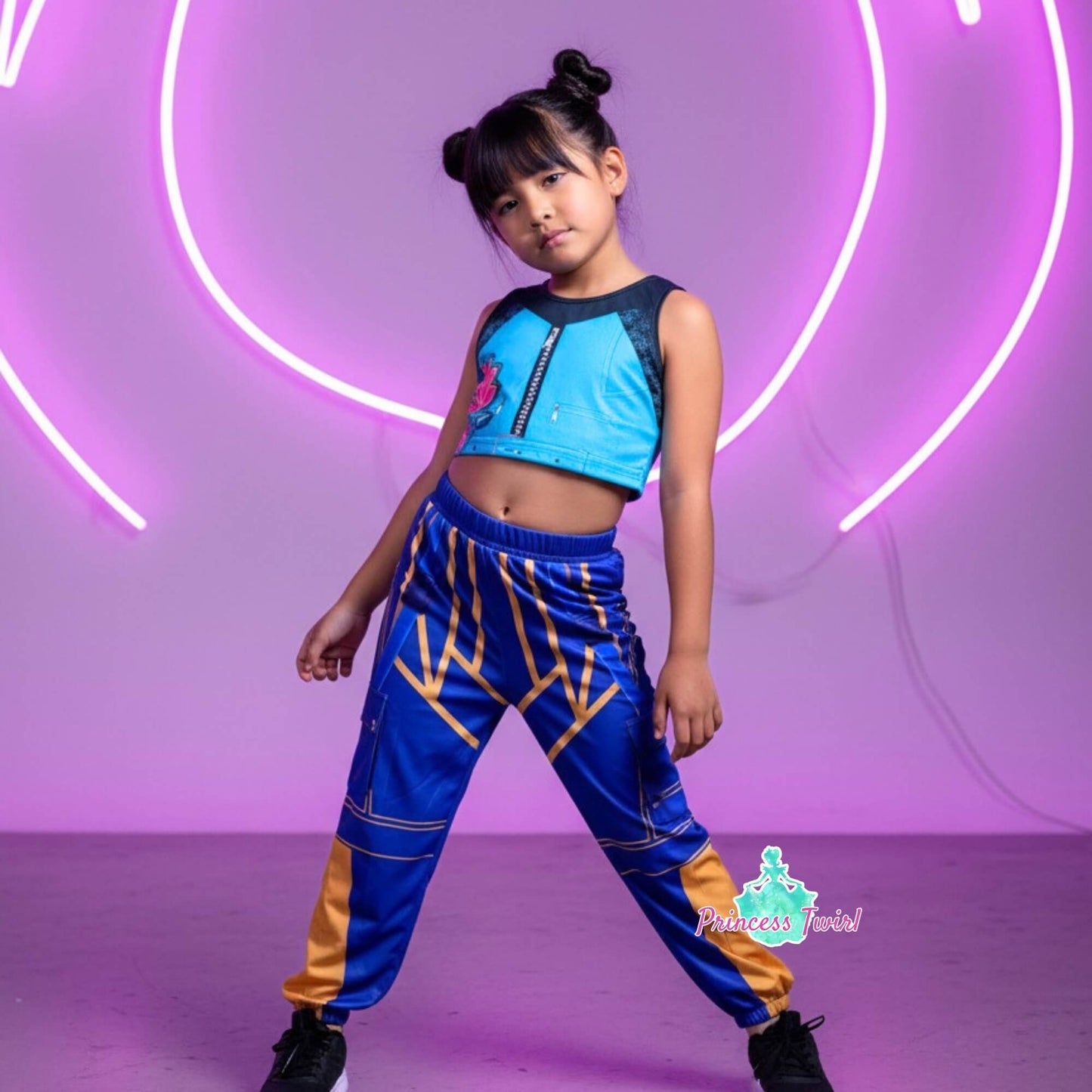 Kpop ONHAND Limited Stock Kpop Demon Hunters Printed Costume Outfit for Girls Rumi Mira Zoey Inspired Cosplay