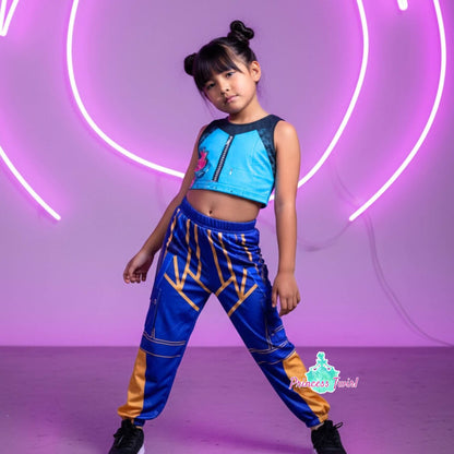 Kpop ONHAND Limited Stock Kpop Demon Hunters Printed Costume Outfit for Girls Rumi Mira Zoey Inspired Cosplay