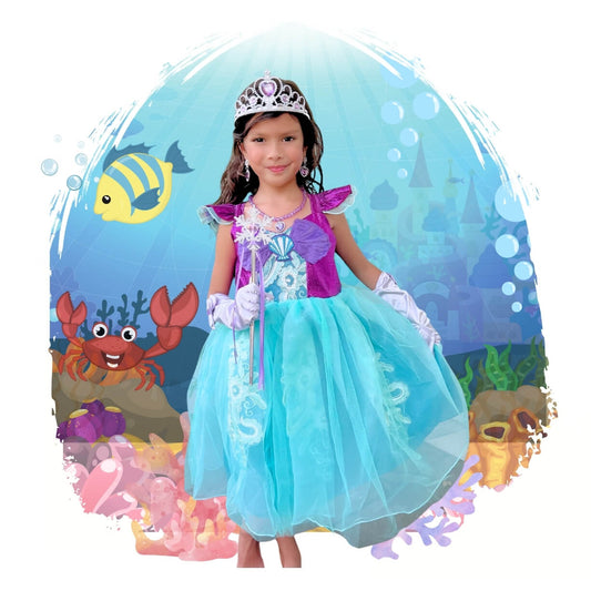 ariel-inspired dress disneybound outfit for kids and toddlers