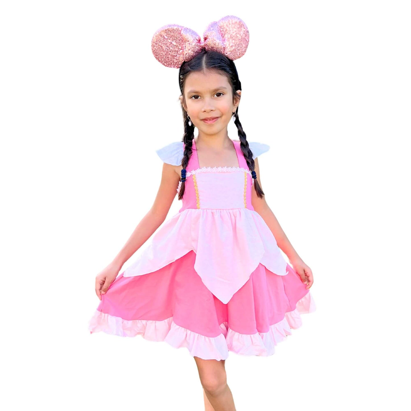 Aurora Pink Sleeping Beauty Disney Bounding Dress for Girls