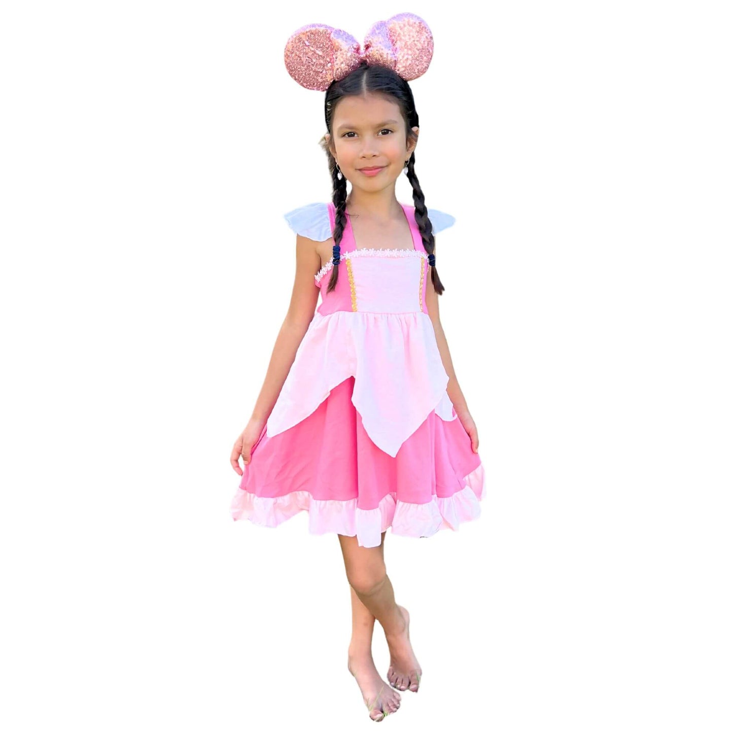 Aurora Pink Sleeping Beauty Disney Bounding Dress for Girls