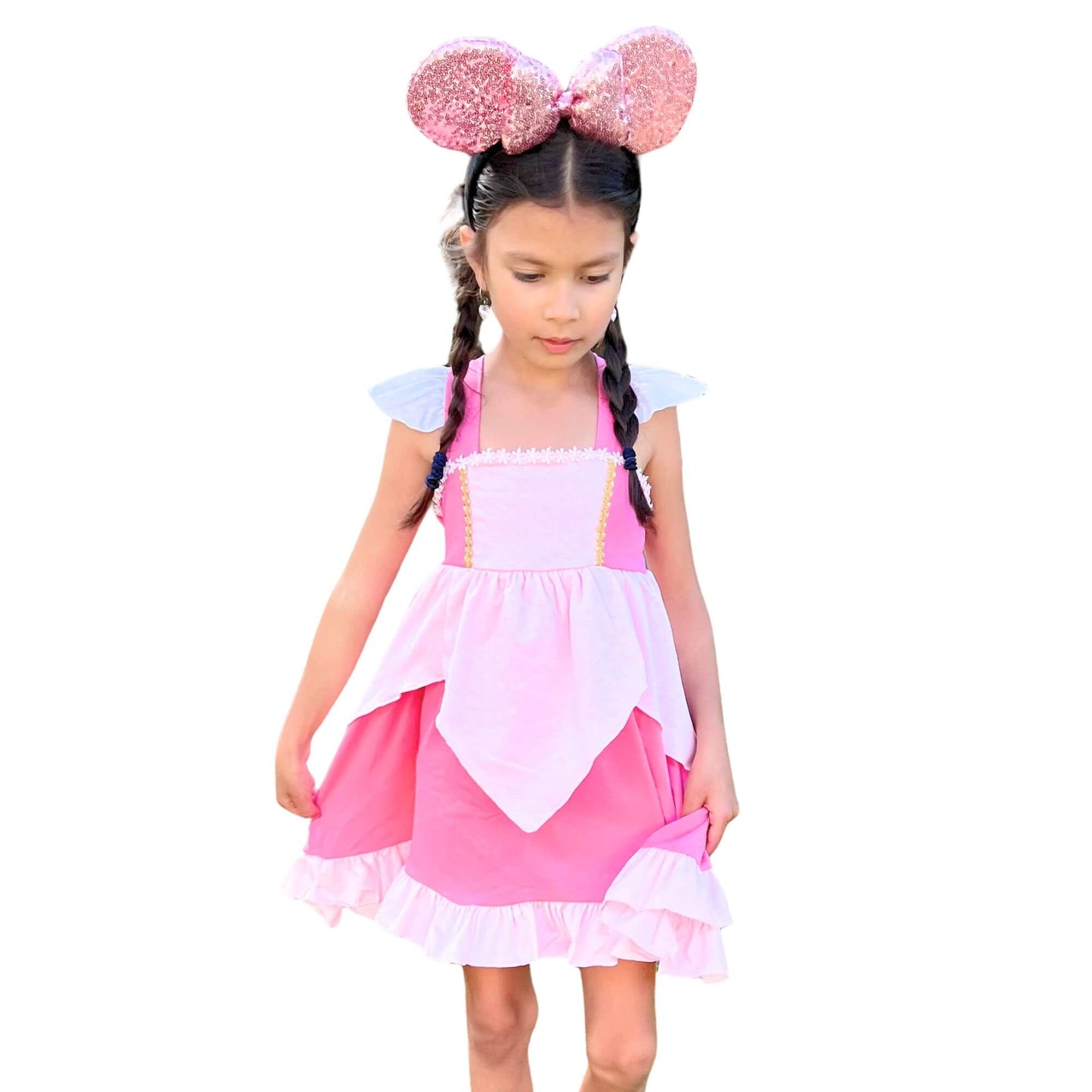 Aurora Pink Sleeping Beauty Disney Bounding Dress for Girls