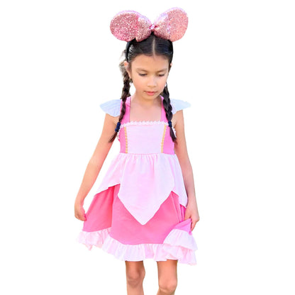 Aurora Pink Sleeping Beauty Disney Bounding Dress for Girls