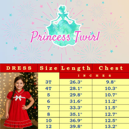 Red Clara Nutcracker dress Christmas Eve cotton dress