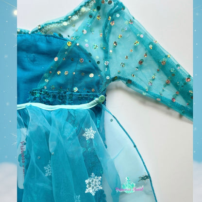 Let It Go Elsa Dress dress PERSONALIZED GIFT SET Ice Queen Elsa Costume Snow Queen Dress with Cape