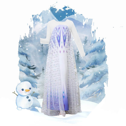 elsa dress to impress white and violet dress with silver design perfect halloween costume, disneybounding