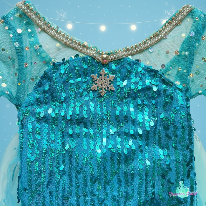 Let It Go Elsa Dress dress PERSONALIZED GIFT SET Ice Queen Elsa Costume Snow Queen Dress with Cape