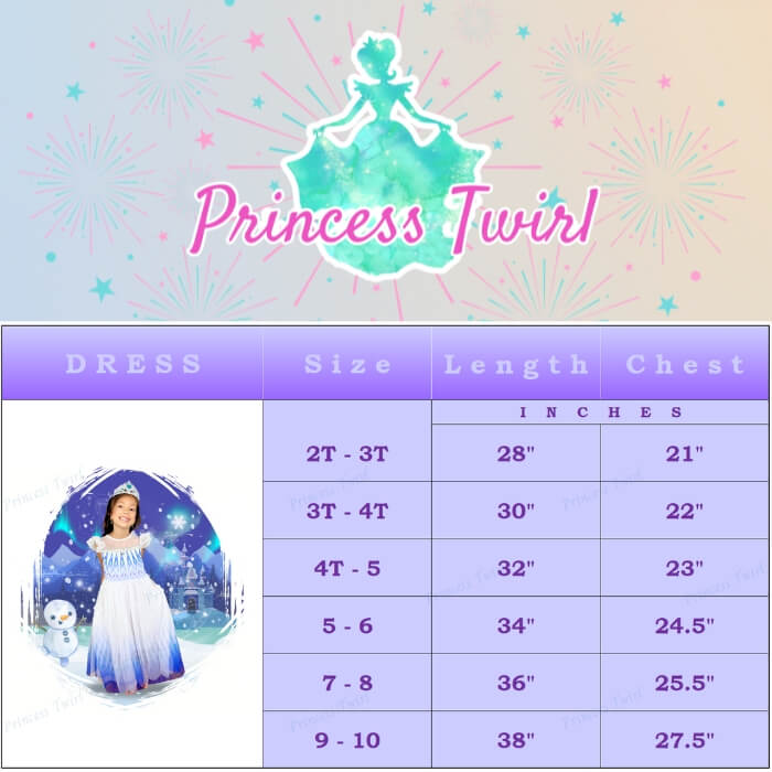 elsa frozen 2 white dress and violet icy pattern for kids 2t 3t 4t 5 6 7 8 9 10