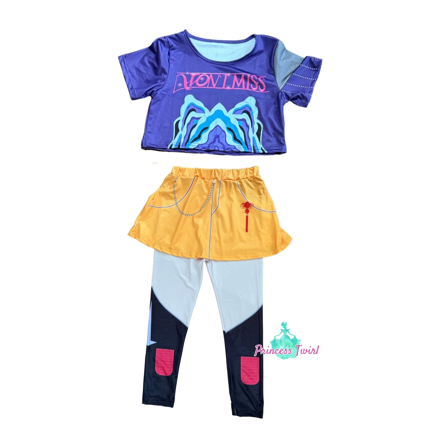 Kpop ONHAND Limited Stock Kpop Demon Hunters Printed Costume Outfit for Girls Rumi Mira Zoey Inspired Cosplay