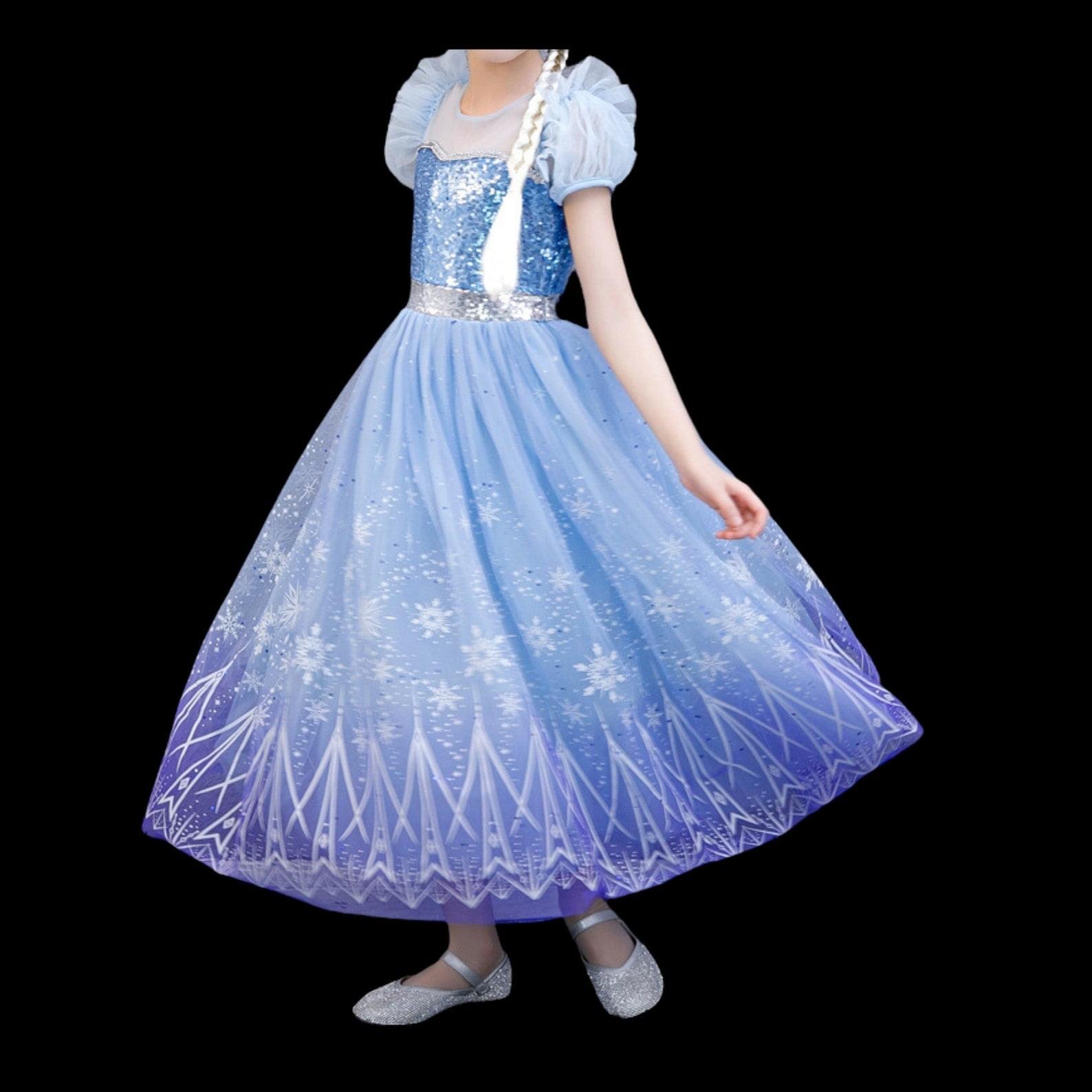 Deluxe Elsa Dress and Costume: Perfect for Frozen-Themed Occasions