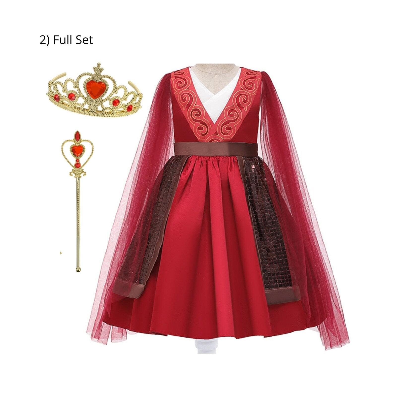 Be a Warrior Princess with a Mulan Deluxe Dress and Costume Full Set