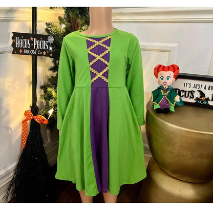 Cast a Spell in Style with Enchantress Winnie - The Ultimate Hocus Pocus Winifred Witch Dress!