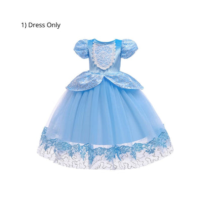 Cinderella-Inspired Princess Dress for Girls' Birthdays and La Cenicienta Celebrations Dress Only