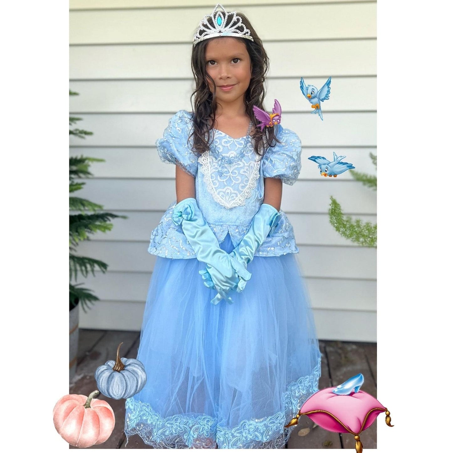 Cinderella-Inspired Princess Dress for Girls' Birthdays and La Cenicienta Celebrations