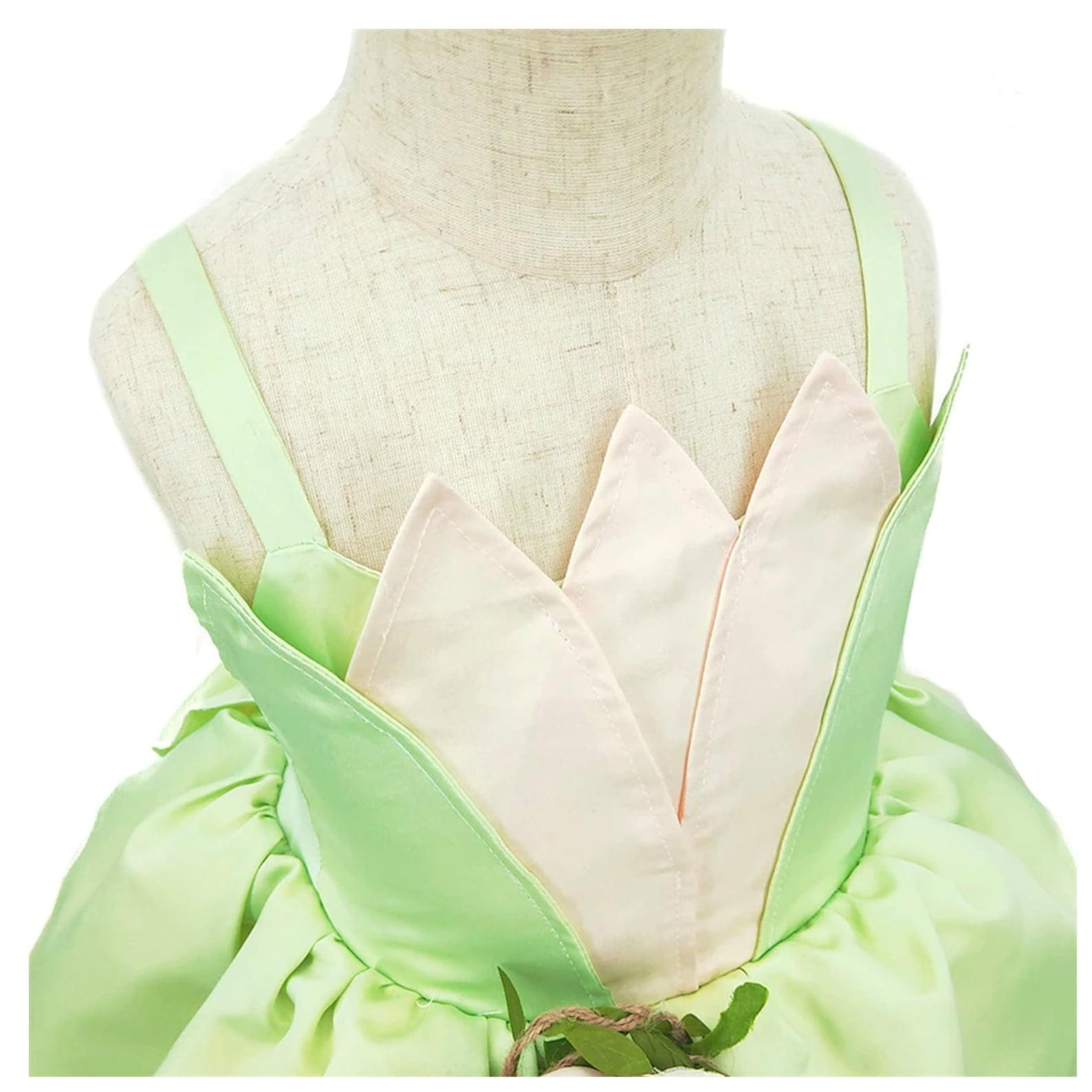 Deluxe Disney-Inspired Princess Tiana Costume Dress for Birthday and Beyond