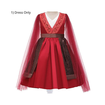 Be a Warrior Princess with a Mulan Deluxe Dress and Costume Dress only