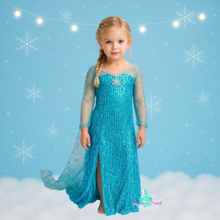 Let It Go Elsa Dress dress PERSONALIZED GIFT SET Ice Queen Elsa Costume Snow Queen Dress with Cape