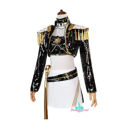 Mira Golden Black Costume for Kids Shiny KPop Demon Hunters Inspired Cosplay for Girls
