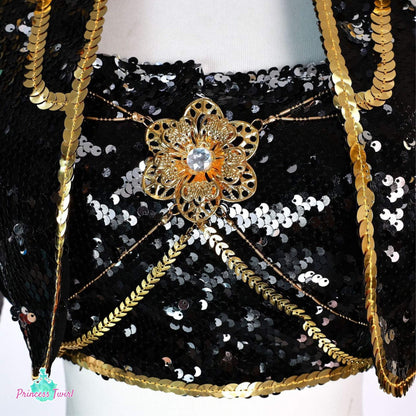 PRE ORDER Mira Golden Black Costume for Kids Shiny KPop Demon Hunters Inspired Cosplay for Girls