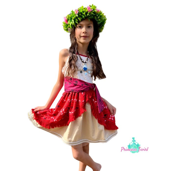 moana dress for girls age 2 3 4 5 6 7 8 9 10