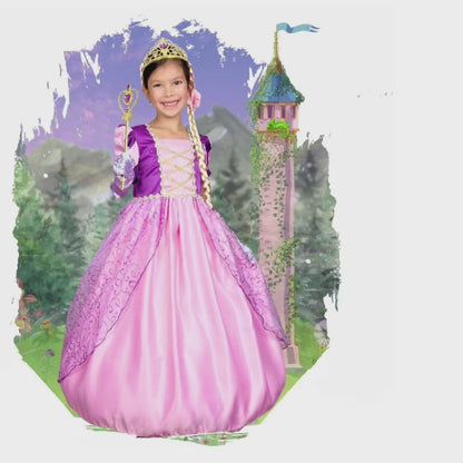 Deluxe Purple Rapunzel Birthday Dress - Disney-Inspired Princess Costume