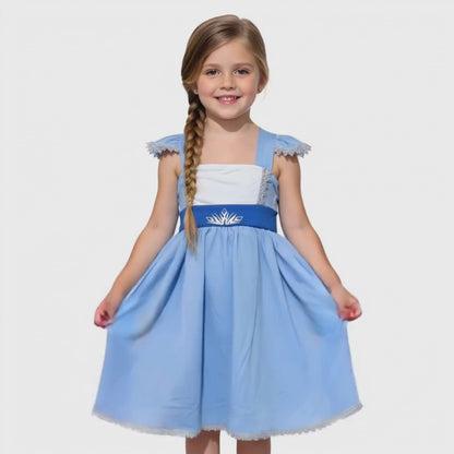 Queen of Ice Movie Dress Costume for Kids Everyday Play